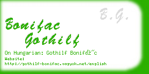 bonifac gothilf business card